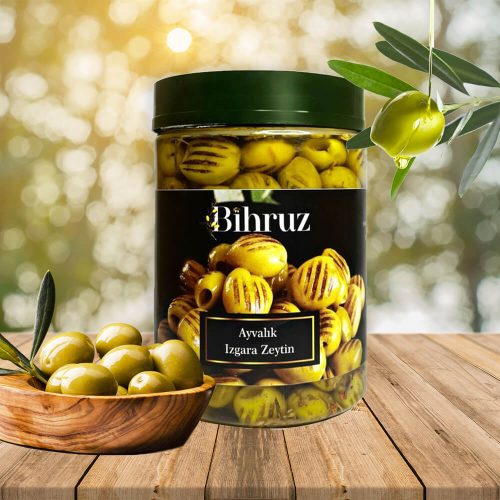 Ayvalık Izgara Yeşil Zeytin 1100Gr Bihruz