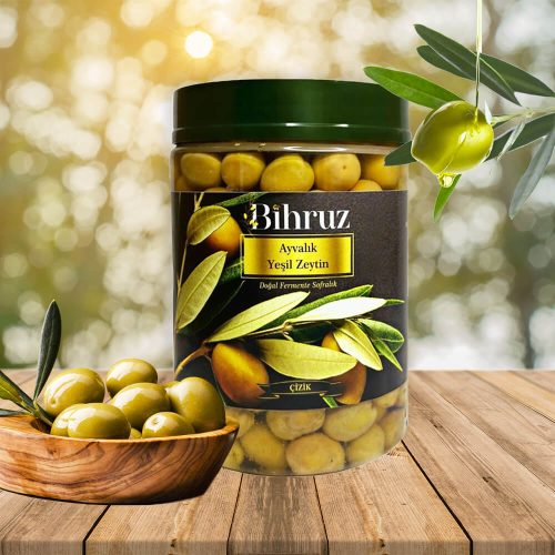 Ayvalık Yeşil Çizik Zeytin 1kg Bihruz