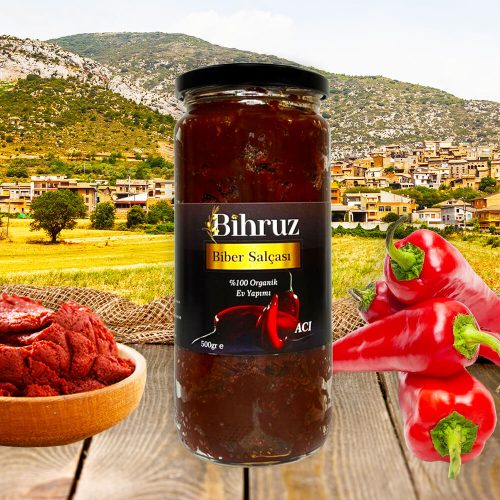 Acı Biber Salçası 500gr Bihruz Organik Ev Yapımı