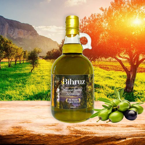 İlk Hasat Soğuk Sıkım Natural Sızma Zeytinyağı 1Lt Bihruz