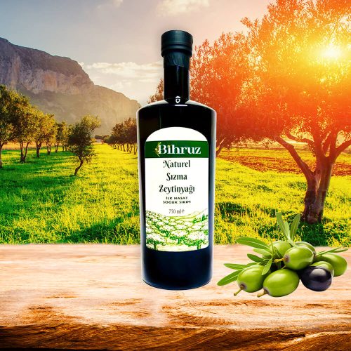 İlk Hasat Soğuk Sıkım Natural Sızma Zeytinyağı 750ml Bihruz