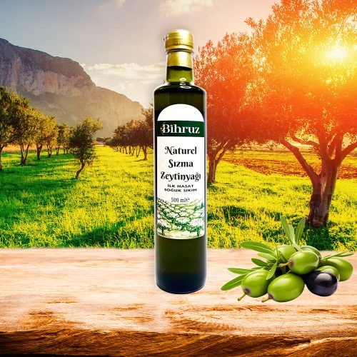 İlk Hasat Soğuk Sıkım Natural Sızma Zeytinyağı 500ml Bihruz