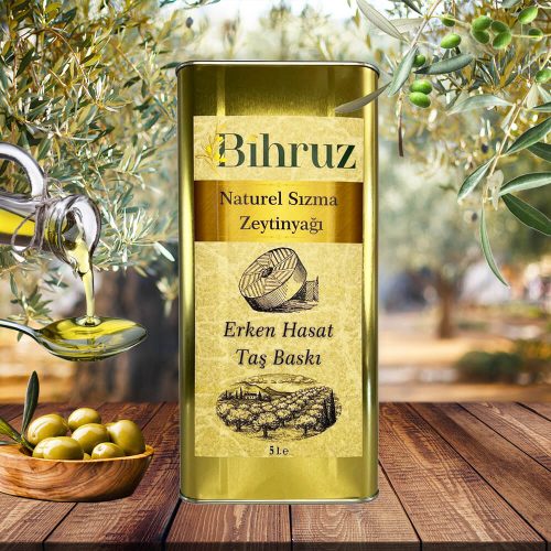 Erken Hasat Taş Baskı Natural Sızma Zeytinyağı 5lt Bihruz