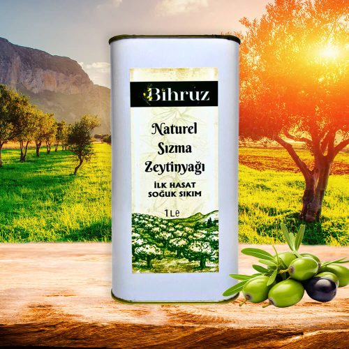 İlk Hasat Soğuk Sıkım Natural Sızma Zeytinyağı 1Lt Bihruz