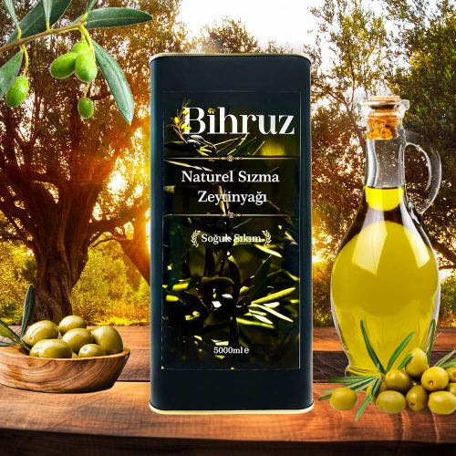 Soğuk Sıkım Naturel Sızma Zeytinyağı 5Kg Bihruz