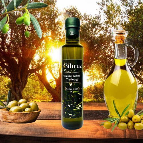 Soğuk Sıkım Naturel Sızma Zeytinyağı 250ml Bihruz