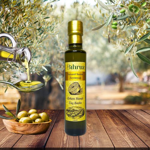 Erken Hasat Taş Baskı Natural Sızma Zeytinyağı 250ml Bihruz