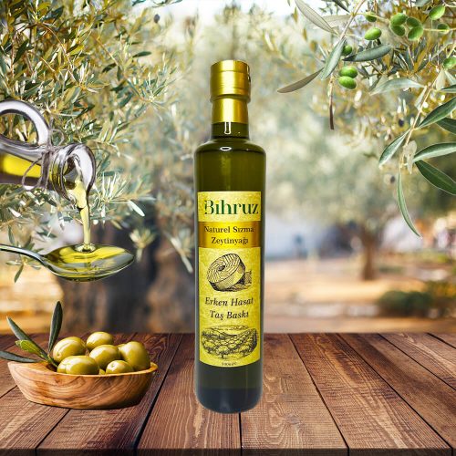 Erken Hasat Taş Baskı Natural Sızma Zeytinyağı 500ml Bihruz
