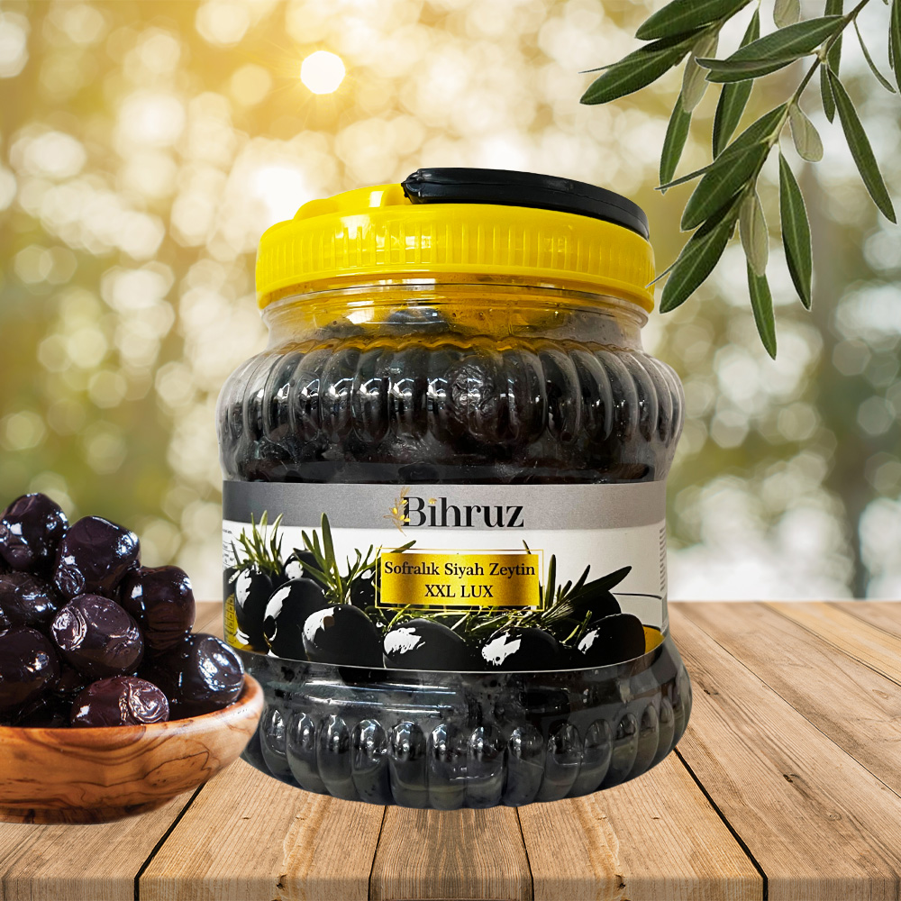 Sofralık Siyah Zeytin XXL Lux Bihruz 1kg - Bihruz Doğal & Organik